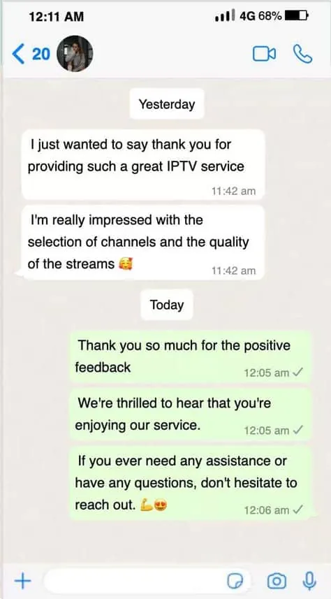 WhatsApp customer review 10
