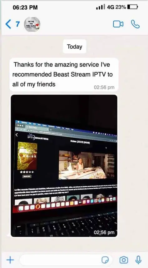 WhatsApp customer review 5
