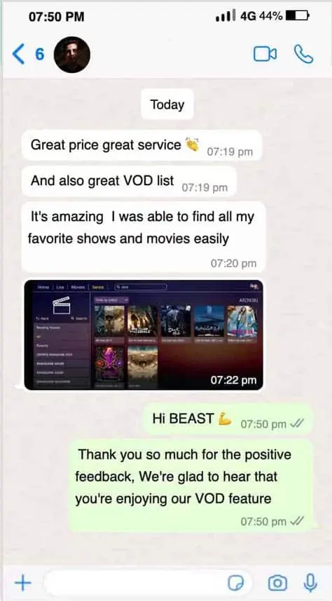 WhatsApp customer review 7